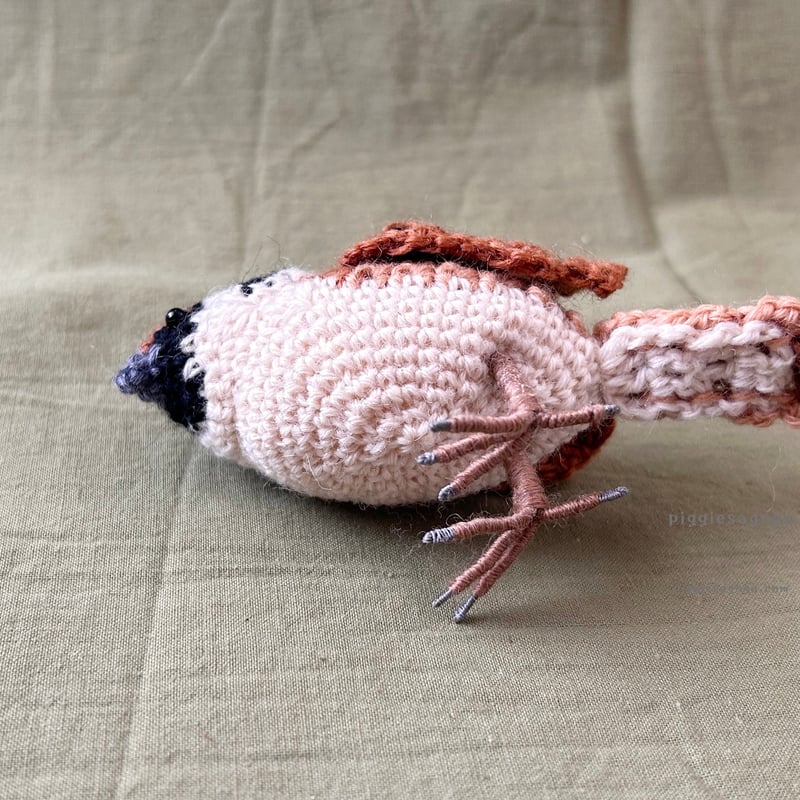 すずめのあみぐるみ編み図 Eurasian Tree Sparrow amigurumi pa