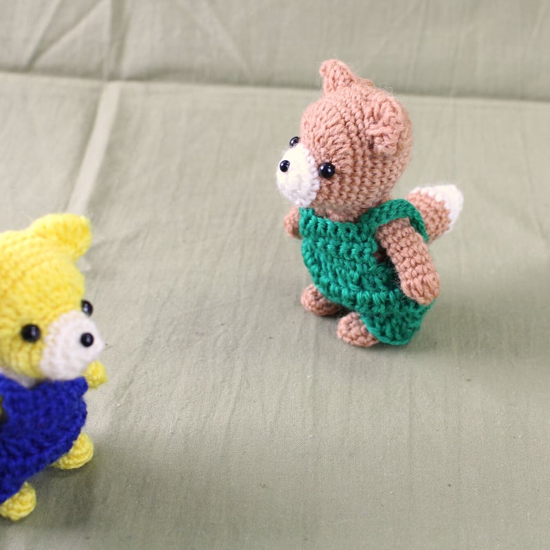 ダウンロード商品】小さなキツネのあみぐるみ編み図 / Tiny Fox with