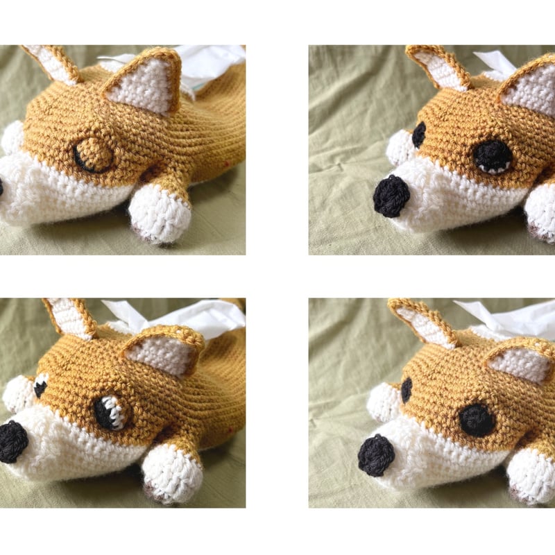 コーギーのティッシュボックスカバー Corgi tissue paper cozy