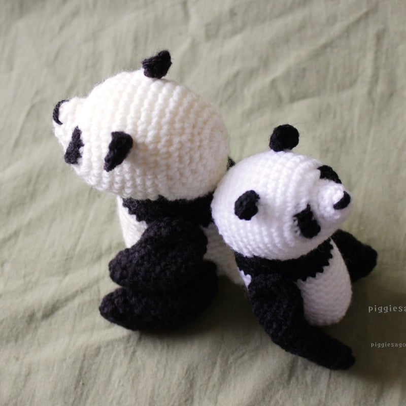 テディベア型パンダあみぐるみ 編み図 / Teddy Panda bear amigurumi