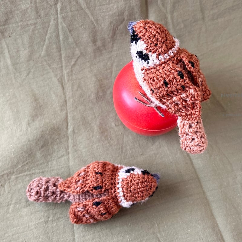 すずめのあみぐるみ編み図 Eurasian Tree Sparrow amigurumi pa
