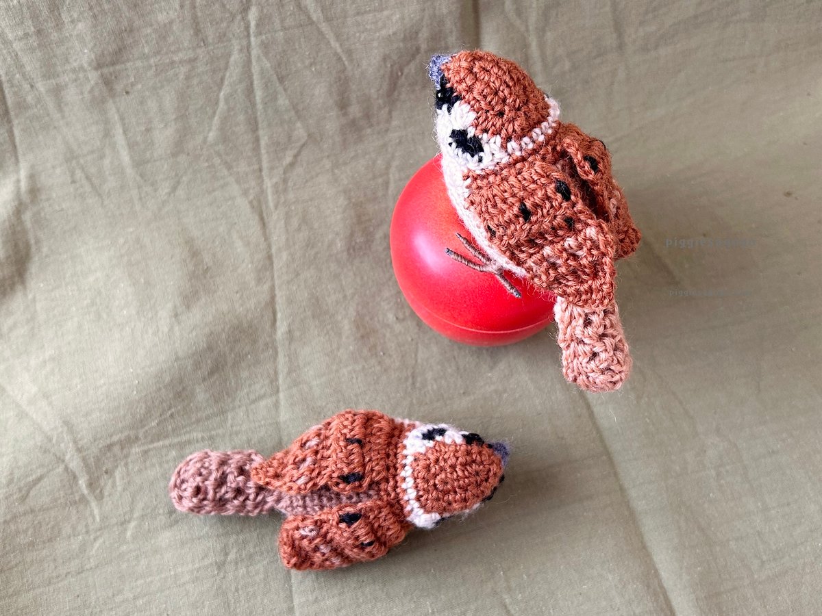すずめのあみぐるみ編み図 Eurasian Tree Sparrow amigurumi pa