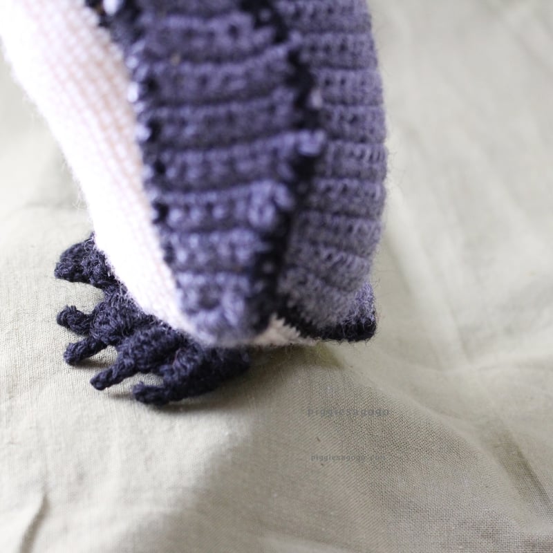 オウサマペンギンのあみぐるみ 編み図 King penguin amigurumi