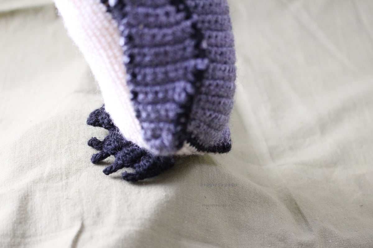 オウサマペンギンのあみぐるみ 編み図 King penguin amigurumi patte