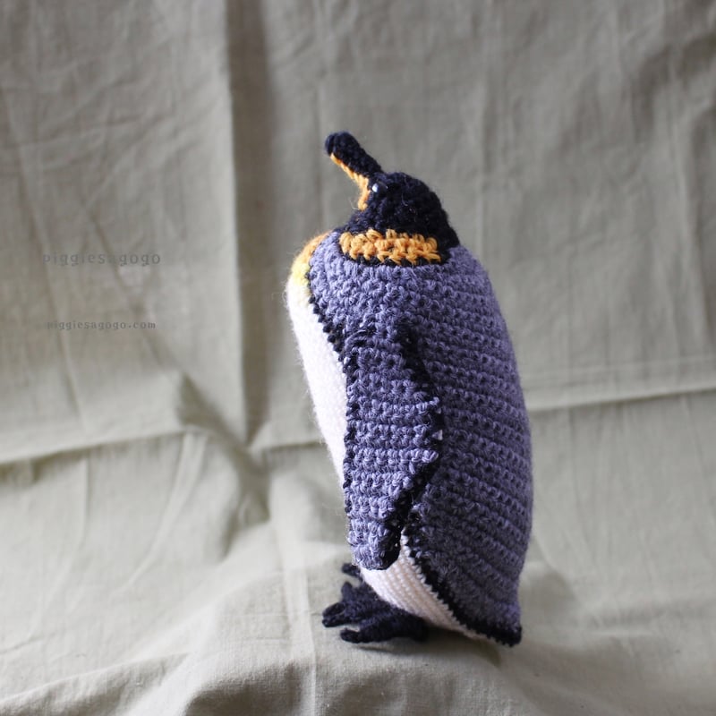 オウサマペンギンのあみぐるみ 編み図 King penguin amigurumi patte