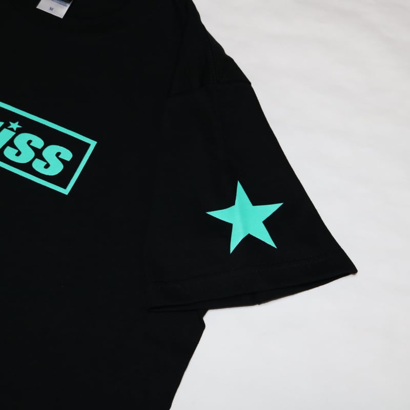 【 Jeans】ボックス チェスト ロゴ T シャツ BoxロゴTシャツ【ブラック×ティファニーブルー・ホワイト