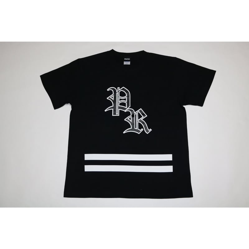 オールドPR2ラインTシャツ【ブラック×蛍光イエロー・ブラック×蛍光