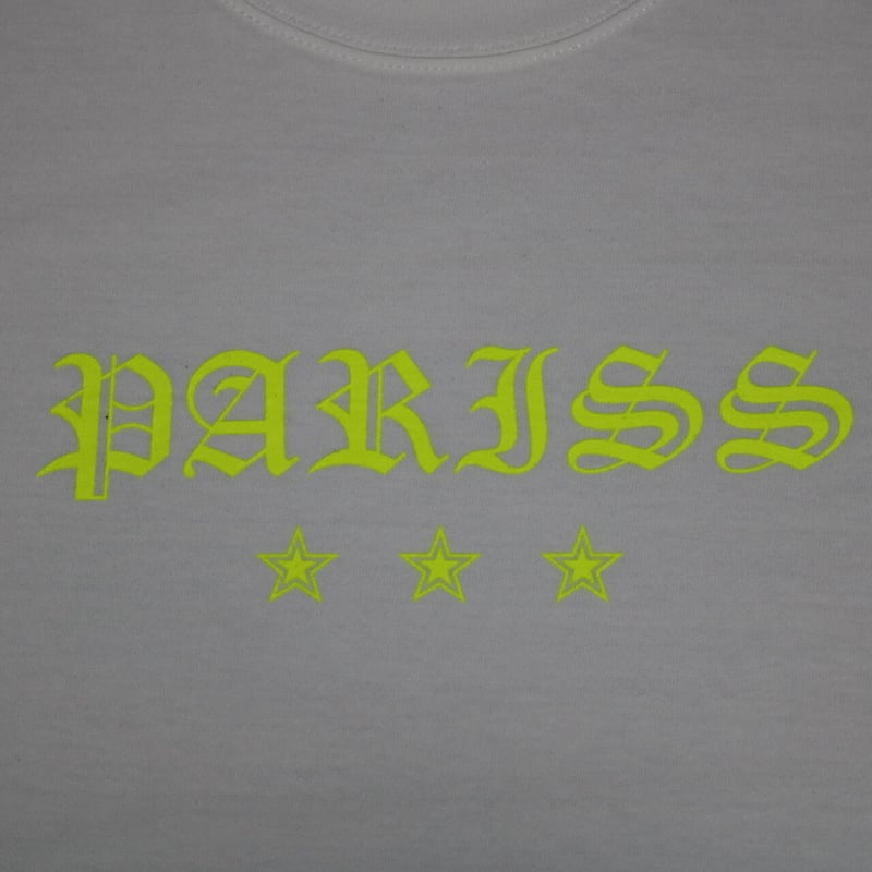 parissロンT 再入荷】オールドイングリッシュロンT【ブラック×蛍光イエロー