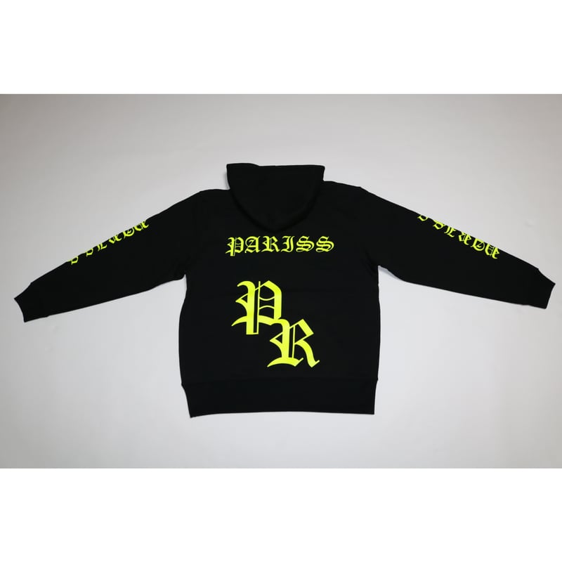 オールドイングリッシュパーカーver.2【ブラック×蛍光イエロー