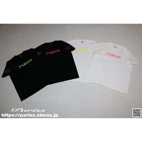 スターロゴTシャツ【ブラック×蛍光イエロー・ブラック×蛍光ピンク・ホワイト×蛍光イエロー・ホワイト×蛍光ピンク】