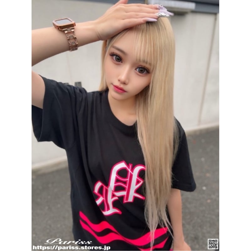 オールドPR2ラインTシャツ【ブラック×蛍光イエロー・ブラック×蛍光