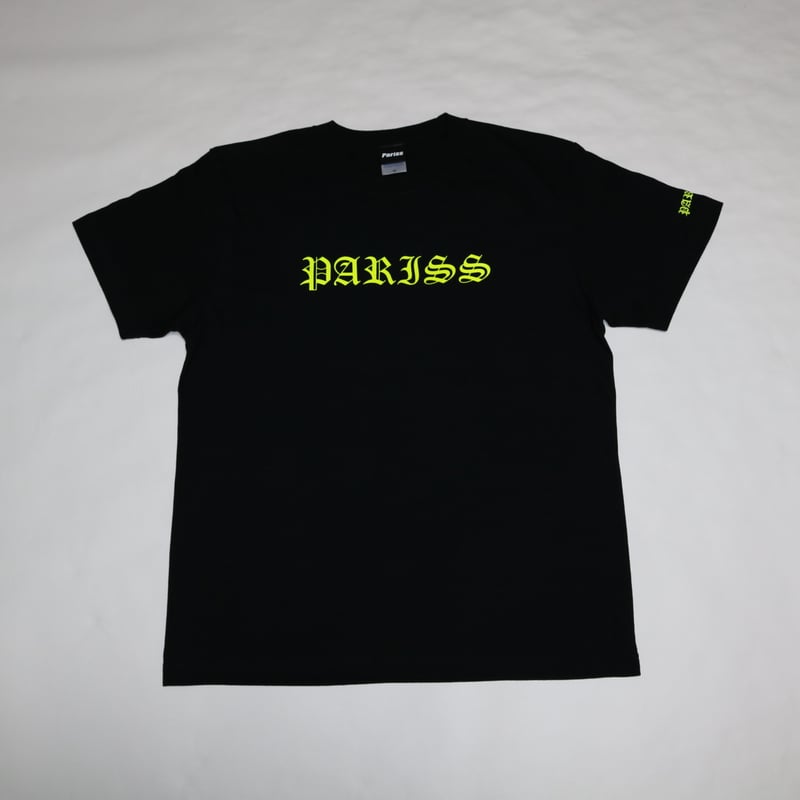 オールドイングリッシュTシャツver.2【ブラック×蛍光イエロー