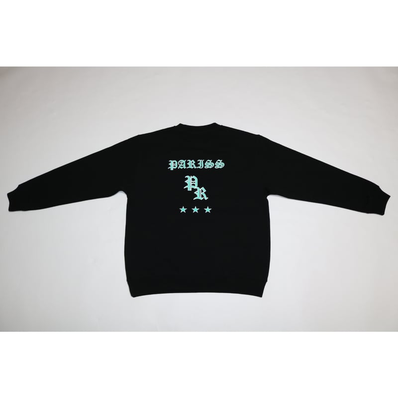 3Starオールドイングリッシュトレーナー【ブラック×蛍光イエロー・蛍光