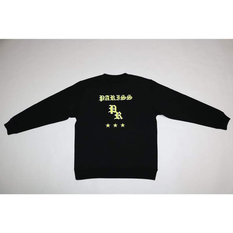トレーナー 3Starオールドイングリッシュトレーナー【ブラック×蛍光イエロー・蛍光