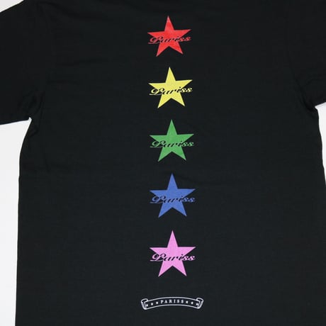 レインボースターTシャツ【ブラック・ホワイト】