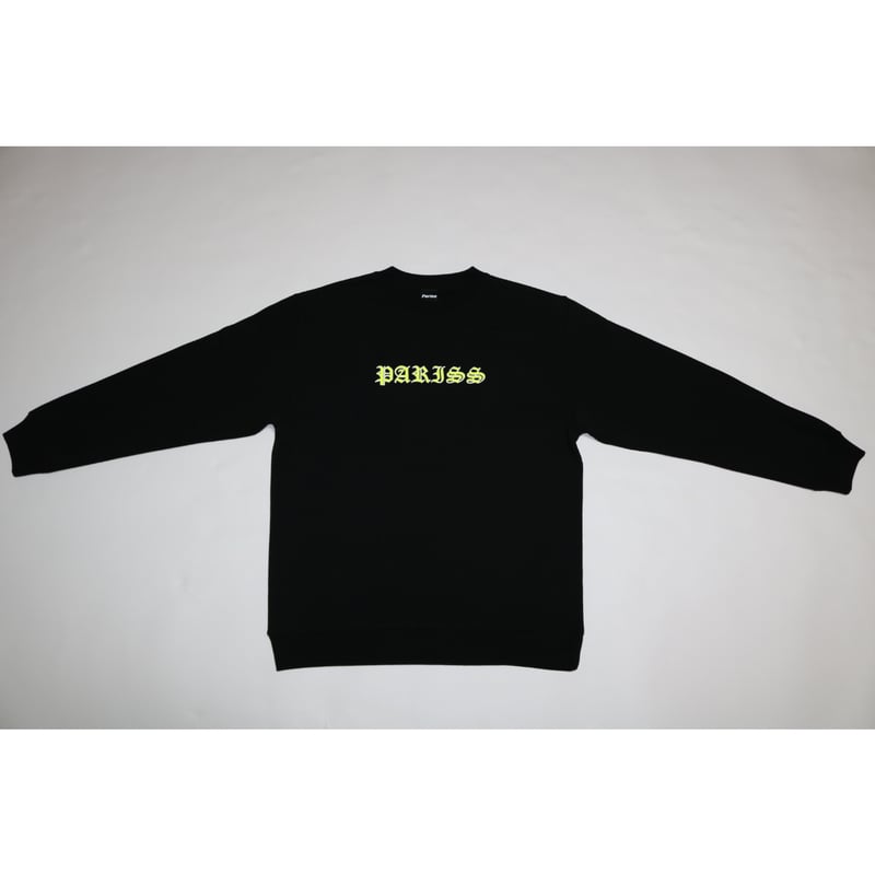 3Starオールドイングリッシュトレーナー【ブラック×蛍光イエロー・蛍光