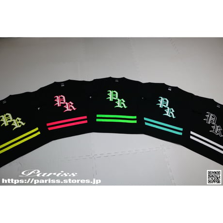 オールドPR2ラインTシャツ【ブラック×蛍光イエロー・ブラック×蛍光ピンク・ブラック×蛍光グリーン・ブラック×ティファニーブルー・ブラック×ホワイト】