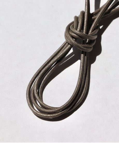 Olive Shoelaces with Agret /●紐先金具込み/ オリーブ / ロウ引き丸紐/ 長さ指定可