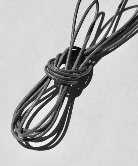 Medium Gray Shoelaces with Agret /●紐先金具込み/ ミディアムグレー / ロウ引き丸紐/ 長さ指定可