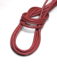 Red Shoelaces with Agret /●紐先金具込み/ 赤 / レッド / ロウ引き丸紐/ 長さ指定可