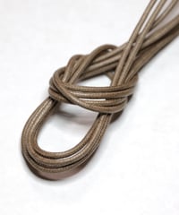 Beige Shoelaces with Agret /●紐先金具込み/ ベージュ / ロウ引き丸紐/ 長さ指定可