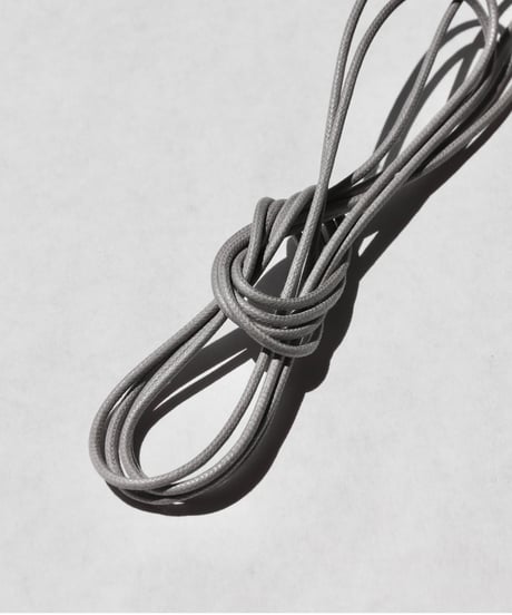 Light Gray Shoelaces with Agret /●紐先金具込み/ ライトグレー / ロウ引き丸紐/ 長さ指定可