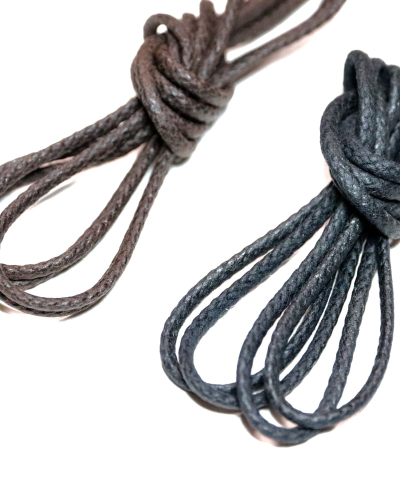 Black Waxed Lace / 黒 / 丸紐 / 芯までロウ引きシューレース / ワック