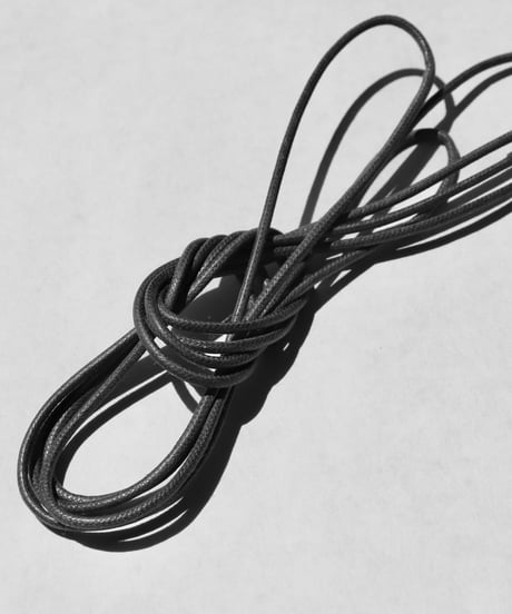 Dark Gray Shoelaces with Agret /●紐先金具込み/ ダークグレー / ロウ引き丸紐/ 長さ指定可