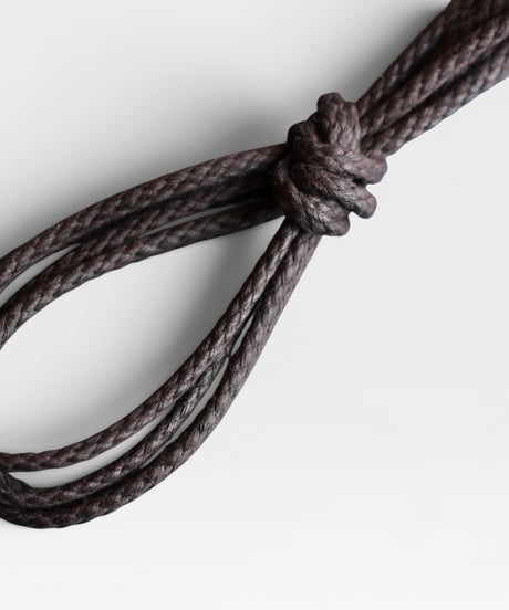 Shoelaces for J.M.Weston / CLASSIC SERIES /Brown / 丸紐 / 茶 / ロウ引き ●紐先金具込み / 長さ指定可