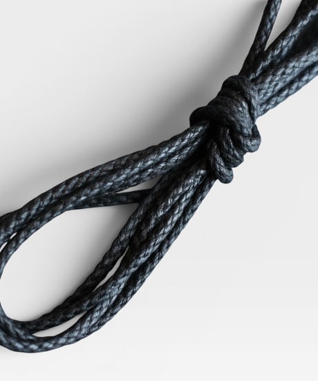 Shoelaces for J.M.Weston / CLASSIC SERIES /Black / 丸紐 / 黒 / ロウ引き ●紐先金具込み / 長さ指定可