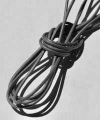 Medium Gray Shoelaces with Agret /●紐先金具込み/ ミディアムグレー / ロウ引き丸紐/ 長さ指定可