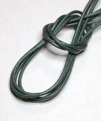 Green Shoelaces with Agret /●紐先金具込み/ 緑 / グリーン / ロウ引き丸紐/ 長さ指定可