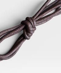 Shoelaces for Paraboot Brown / 丸紐 / 茶 / ロウ引き ●紐先金具込み / 長さ指定可