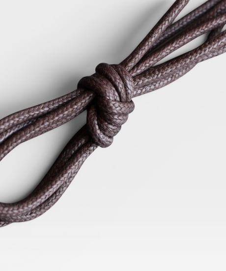 Shoelaces for Paraboot Brown / 丸紐 / 茶 / ロウ引き ●紐先金具込み / 長さ指定可