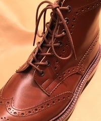 Brown shoelaces for Tricker's and others /トリッカーズ カントリータイプ シューレース / 茶 靴ひも 70cm、110cm、 120cm
