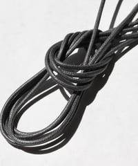 Dark Gray Shoelaces with Agret /●紐先金具込み/ ダークグレー / ロウ引き丸紐/ 長さ指定可