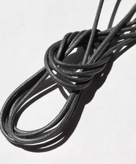 Dark Gray Shoelaces with Agret /●紐先金具込み/ ダークグレー / ロウ引き丸紐/ 長さ指定可