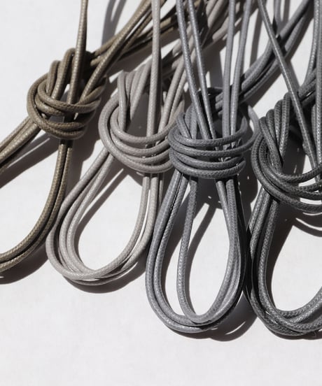 Olive Shoelaces with Agret /●紐先金具込み/ オリーブ / ロウ引き丸紐/ 長さ指定可
