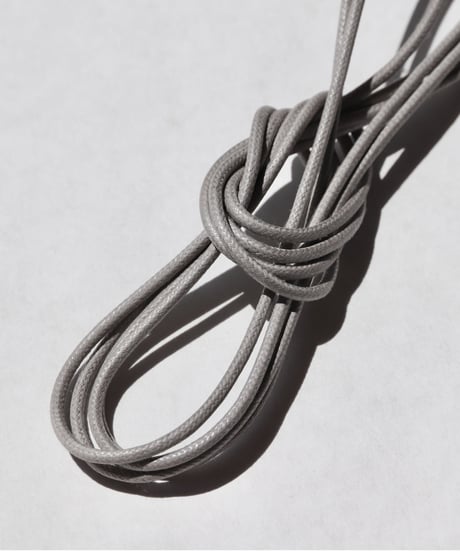 Light Gray Shoelaces with Agret /●紐先金具込み/ ライトグレー / ロウ引き丸紐/ 長さ指定可