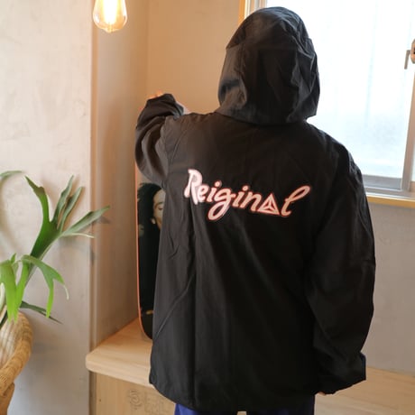 Reiginal Half Zip Nylon Jacket / Black