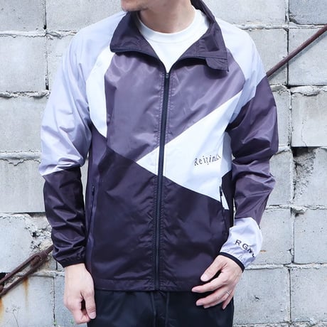 Reiginal ナイロン ジップ ジャケット  WHITE/BLACK/GRAY