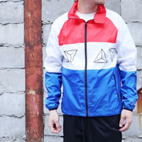Reiginal ナイロン ジップ ジャケット WHITE/BLUE/RED