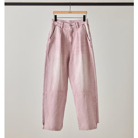 【YENN】[Y252-31064-2] HIGH RISE TUCK WIDE（ピンク）