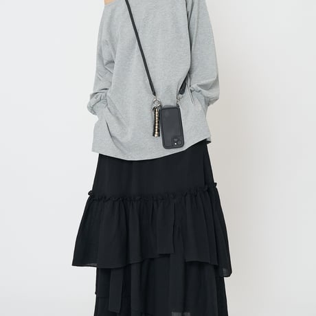 【CHIGNON】[8261-015KK] 度詰天竺ﾎﾞｰﾄﾈｯｸﾛﾝT