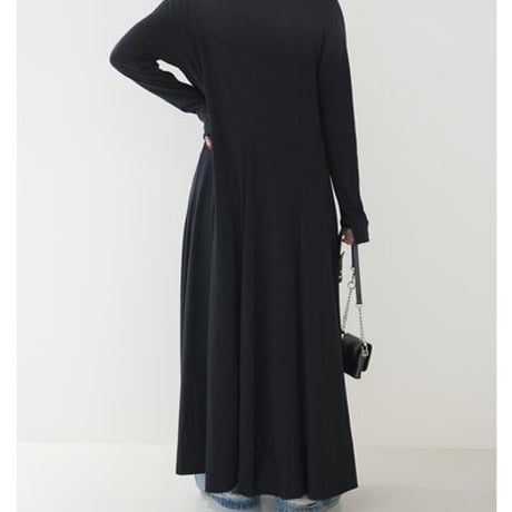 【YENN】[Y254-51135] SLUB FLARE DRESS