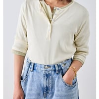 【YENN】[Y262-82037] HENRY NECK TEE