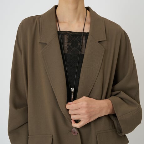 【CHIGNON】[4561-027BZ] ｻﾏｰﾒｯｼｭ麻混ﾄﾞﾙﾏﾝJK