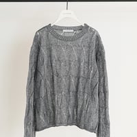 【CHIGNON】[9561-092GS] ﾍﾟｰﾊﾟｰﾀｯﾁｽｶｼ柄ﾆｯﾄ