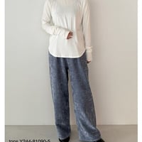 【YENN】[Y254-31136] MOLE TWILL TUCK WIDE  PT