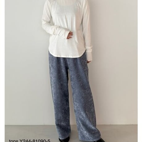 【YENN】[Y254-31136] MOLE TWILL TUCK WIDE  PT